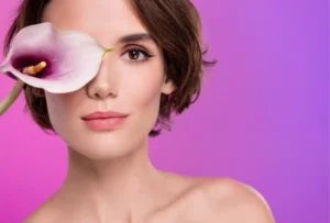 Bello rostro de una mujer